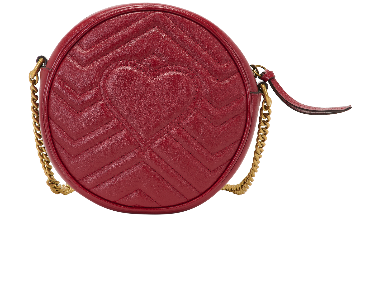Round Marmont, &pound;595, Handbags, Red, Leather, Back view